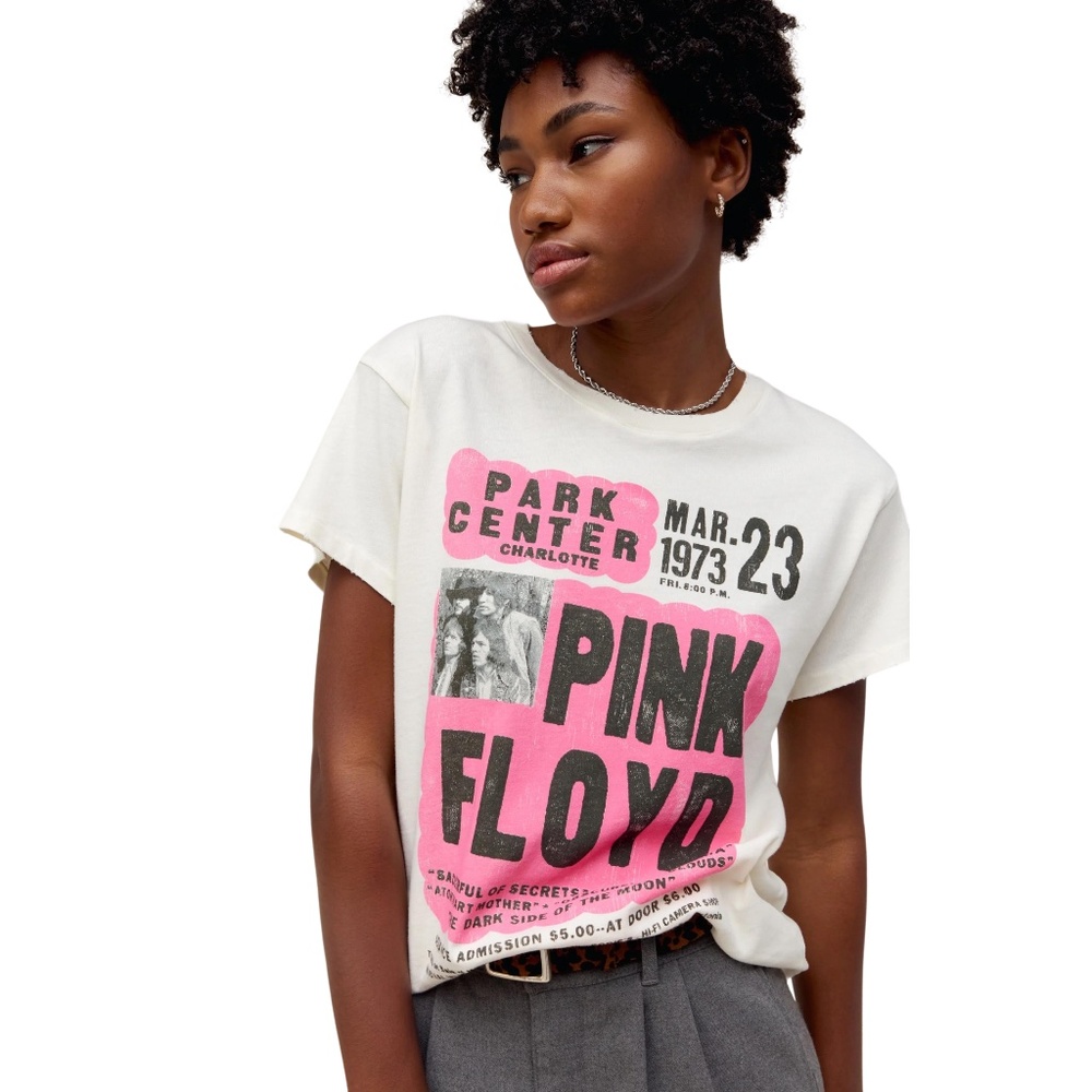 NWT Daydreamer Pink Floyd 1973 Flyer Tour Tee XS Cream